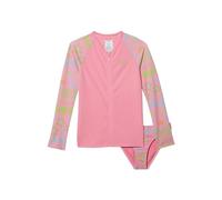 Roxy Girls' Beach Day Together Long Sleeve Rashguard Set Rash Guard, Sachet Pink Beachy Bebe 233, 6