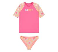 Roxy Girls Check Lycra Rashguard Set, Pink, Size 4 Years Pink