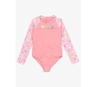 Roxy Girls Dot All-In-One Rashguard Swimsuit, Pink, Size 6 Years Pink