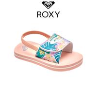 Roxy Girls Infants Sandals Toddler Baby Floral Peach Adjustable Beach Flip Flops
