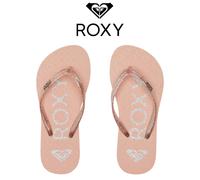 Roxy Girls Sandals Sparkle Peach Pink Beach Holiday Flip Flops UK 11 - 4