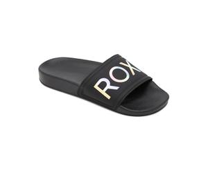 Roxy Girl's Slippy Sandals, Black, 12 UK Child