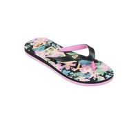 Roxy Girls' Tahiti Sandals, Black Pink Stencil, 12 UK Child