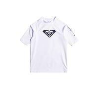 Roxy Girls Whole Hearted Long Sleeve UPF 50 Rash T-Shirt - White - 4 Yrs