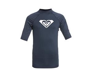 Roxy Girls Wholehearted Rash Guard Shirt, Blue, 8 Years EU