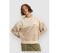 Roxy Gone Wild Block Sweater parchment animal floral M