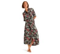 Roxy Island Escape Printed Short Sleeve Midi Dress Black XS Woman