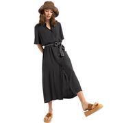 Roxy Island Escape Solid Short Sleeve Long Dress Black XS Woman