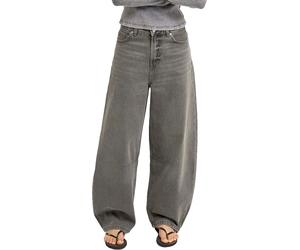 Roxy - Jean ample en coton - Saltywater Glow Barrel Denim Jean Dark Palm Vintage for Women in Cotton - Size M - Grey Grey M
