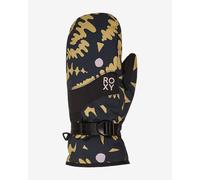 Roxy Jetty Mittens Black Ochre Women - L