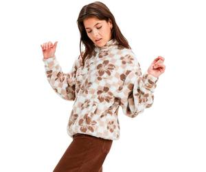 Roxy Jive Talking Bonded - Half-Zip Polar Fleece - Women - White