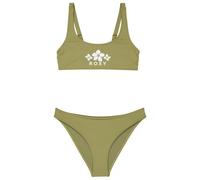 Roxy - Kid's Solid Active RG Bralette Set - Bikini size 8 Years, olive