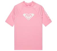 Roxy Short Sleeve Rash Vest WHOLEHEARTED SS Girls Pink 7/XS