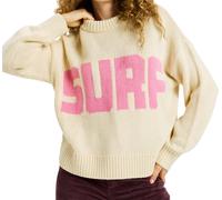 Roxy - Knit Jumper - Exploring Heart Parchment for Women - Size S - Beige Beige