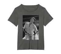 Roxy Music Avalon Singer Bryan Ferry by Simon Fowler T-Shirt, Women's Plus, Asphalt Grey, 1X