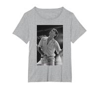 Roxy Music Avalon Singer Bryan Ferry by Simon Fowler T-Shirt, Women's Plus, Heather Grey, 5X