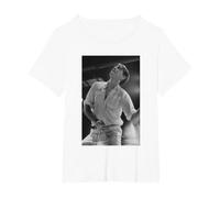 Roxy Music Avalon Singer Bryan Ferry by Simon Fowler T-Shirt, Women's Plus, White, 1X