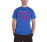 Roxy Music T Shirt Love Is The Drug Band Logo new Mens Royal Blue