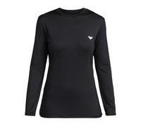 Women's Roxy Womens New Enjoy Waves Long Sleeve UV Protect Rash Vest - Black/Grey - Size: 10/8