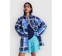 Roxy Over And Above - Check Plaid Polar Fleece Shirt Jacket For Women