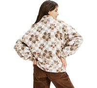 Roxy - Oversized Fleeces with zip collar - Jive Talking Bonded Egret Hibi Square for Women - Size M - Beige Beige