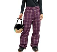Roxy - Pantalon de ski/snowboard - Steepland Pant Blackberry Wine Chill Checkmat for Women - Size L - Burgundy Burgundy L