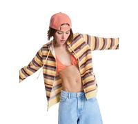 Roxy Perfect Stripe - Striped Zip Hoodie - Women - Brown