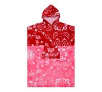Roxy Stay Magical Printed poncho red white women