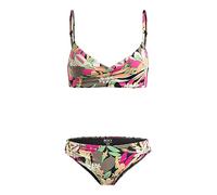 Women's Roxy Womens Printed Beach Classics Wrap 2 Piece Bikini Set - Black/Grey