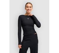 Roxy Rise & Vibe Rib Crossed Backls Long Sleeve T anthracite M