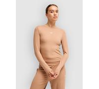 Roxy Rise & Vibe Rib Crossed Backls Long Sleeve T cafe au lait L