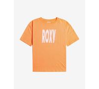 Roxy Sand Under Sky Short Sleeve T-Shirt Orange White Women - L