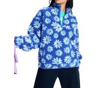 Roxy - Sherpa fleece jacket with zipped stand-up collar - Jive Talking Bonded Fleece Coconut Milk Flower Soul for Women in Recycled Polyester - Size M - Beige Beige M
