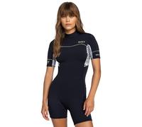 Roxy Short Sleeve Back Zip Springsuit 2.0 SWELL SERIES SS BZ QLOCK Young Womens White 6