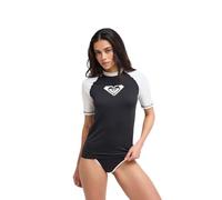 Roxy Short Sleeve Rash Vest THE Retro Essentials SS Womens Black