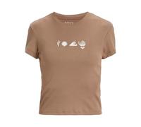 Roxy Short-Sleeved T-Shirt Beach Love Young Womens Brown XXS