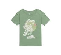 Roxy Short-Sleeved T-Shirt Day and Night Vintage Girls Green 7
