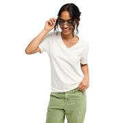 Roxy Short-Sleeved T-Shirt VL Slow Life V Neck Womens White