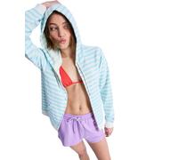 Roxy Striped Zip Hoodie PERFECT STRIPE Womens Blue
