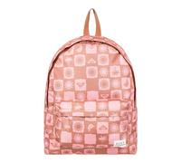 Roxy Sugar Baby Backpack, Coral Palm Haze, One Size, Sugar Baby Backpack | | 14L Backpack, Lightweight Recycled Polyester Design with Zippered Front Pocket for Work, Travel and Commuting