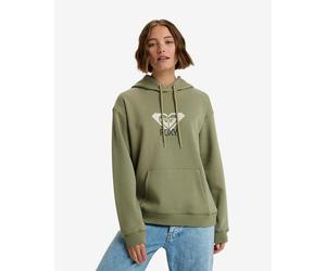 Roxy Surf Stoked Brushed Art Hoodie Olive Green Women - S