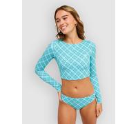 Roxy The Beach Babe Ls Crop Longsleeve Lycra katydid as if plaid M