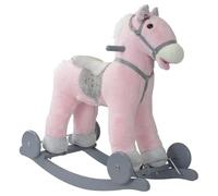 Roxy the Pink Rocking Horse - Interactive Plush Rocking Horse with Wheels