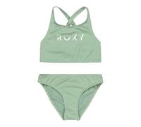 Roxy - Girl's Solid Active Crop Top Set - Bikini size 8 Years, green