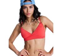 Women's Wrap Bikini Top Roxy Solid Essentials Rouge M
