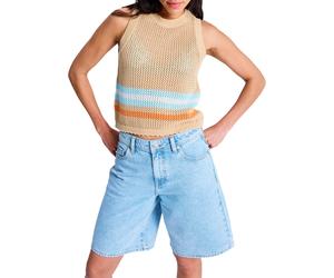 Roxy - Urban cotton T-shirt - Sandy Shells Tricot Top Pebble for Women - Size M - Beige Beige M