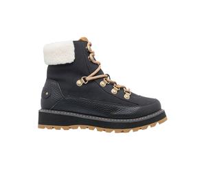 Roxy - Warm, waterproof après-ski - Azelie Black for Women in Leather - Size 6 US Black 6 US