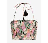 Roxy Warm Waters Tank Top Khaki Green Pink Orange Women - XL