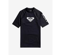 Roxy Whole Hearted Short Sleeve T-Shirt Black White Women - M