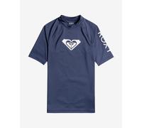 Roxy Whole Hearted Short Sleeve T-Shirt Blue White Women - M